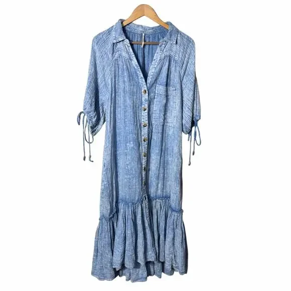Free People Maya Tiered Midi Dress Size Small - Picture 5 of 11